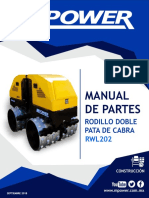 Manual Rodillo Doble Pata de Cabra CR Articulado Vibratorio Motor Honda GX690 - RWL202