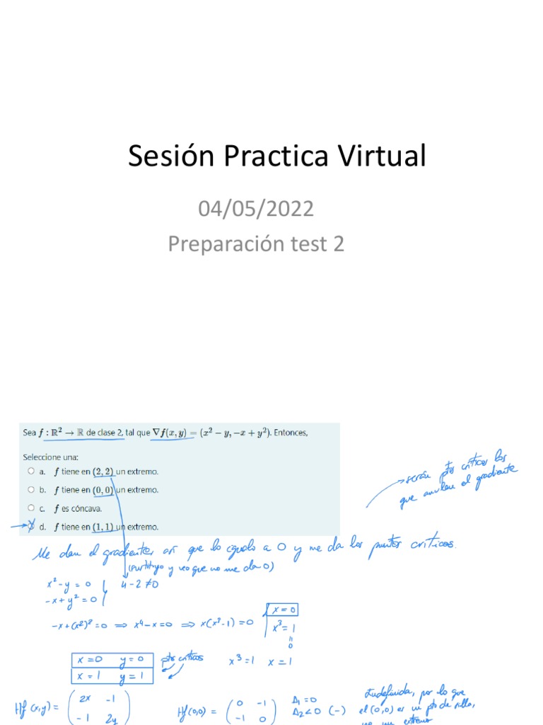 Preparación Test 2 - Mate II | PDF