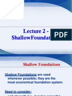 Lecture 2 - Shallow Foundations