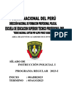 SILABO INSTRUCCION POLICIAL I 2023 (Primer Semestre Academico) - 1