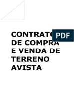 Contrato de Compra E Venda de Terreno Avista