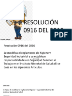 Resolución 0916 DEL 2016: Viviana Vargas