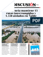 Emergencia Mantiene 13 Rutas Interrumpidas y 1.550 Aislados en Ñuble