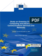 Study On Greening Cloud Computing and Electronic Communications Services and Networks