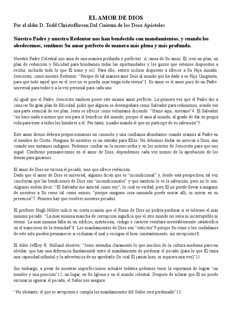 El Amor de Dios | PDF | Pecado | Amor