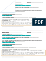 Evaluacion Prueba Tipos de Narraciones Leyenda Fabula Cuento