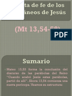 Falta de Fe Coterraneos de Jesus