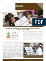 Acciones de Promoción Del Año Internacional de Los Suelos, FAO Nicaragua, 2015