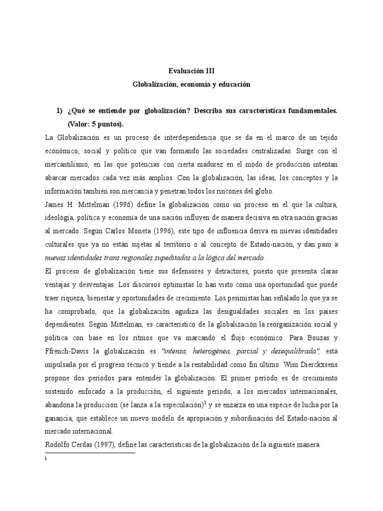 Globalización y su Impacto en Educación | PDF | Teoría de sistemas ...