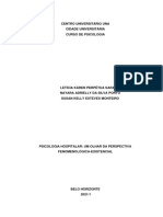 TCC Psicologia Hospitalar - Um Olhar Da Perspectiva Fenomenológica Existencial