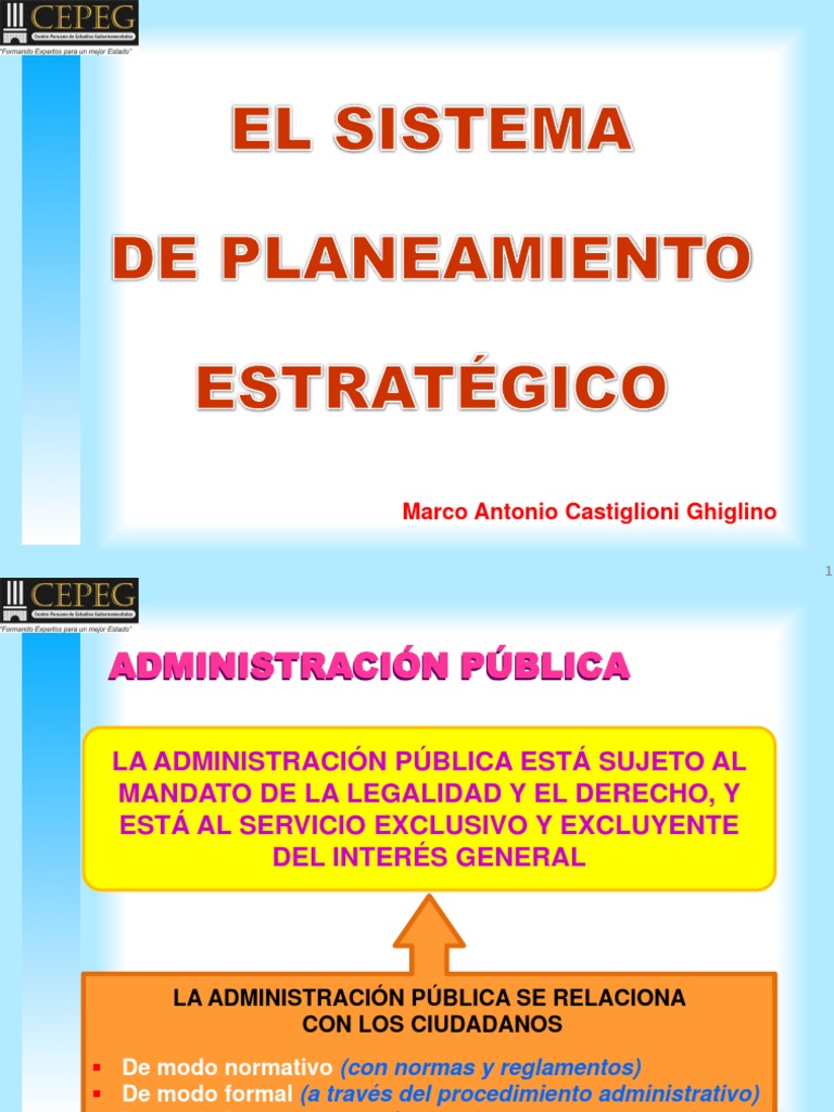 04 Sistema De Planeamiento Estrategico Pdf Planificación