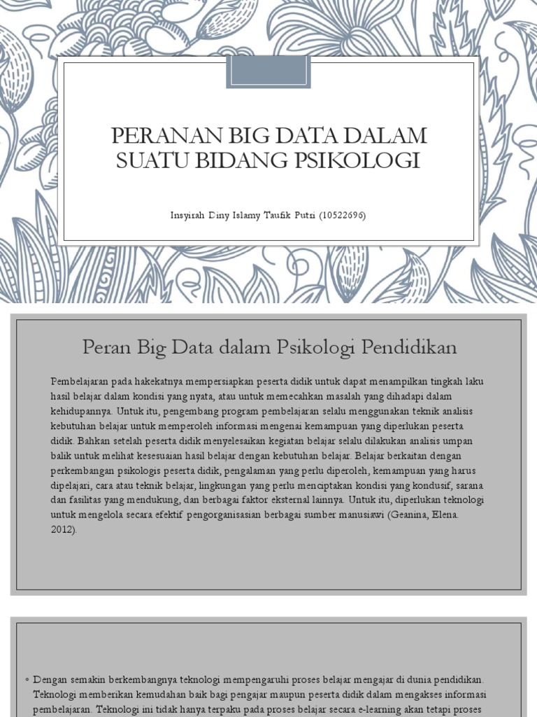 Big Data dalam Psikologi Pendidikan | PDF