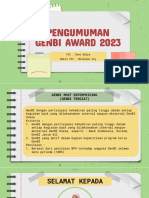 Pengumuman GenBI Unesa Award 2023