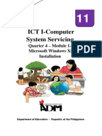 ICT I-Computer System Servicing: Quarter 4 - Module 1-2 Microsoft Windows XP Installation