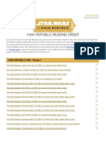 Printable High Republic Reading Order PDF