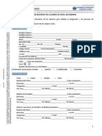 Ficha de Registro Del Alumno de Nivel Secundaria