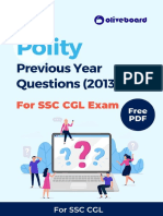 SSC CGL Polity Q&A Last 5 Years