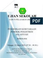 Ujian Sekolah: Pendidikan Kesetaraan Pondok Pesantren Salafiyah Tingkat Ulya