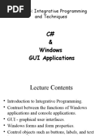 C# & Windows GUI Applications: IT 3334: Integrative Programming and Techniques