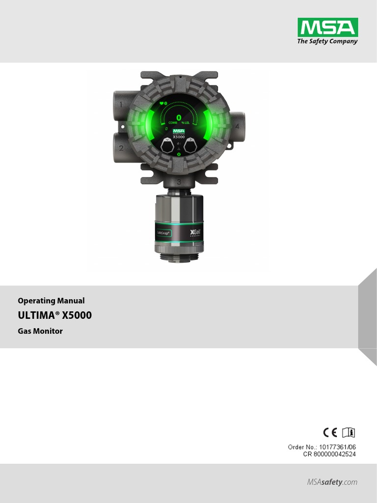 Msa Ultima x5000 Gas Monitor Manual Optimized PDF Bluetooth