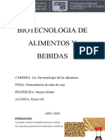 BIOTECNOLOGIA DE ALIMENTOS Y BEBIDAS RocioGil