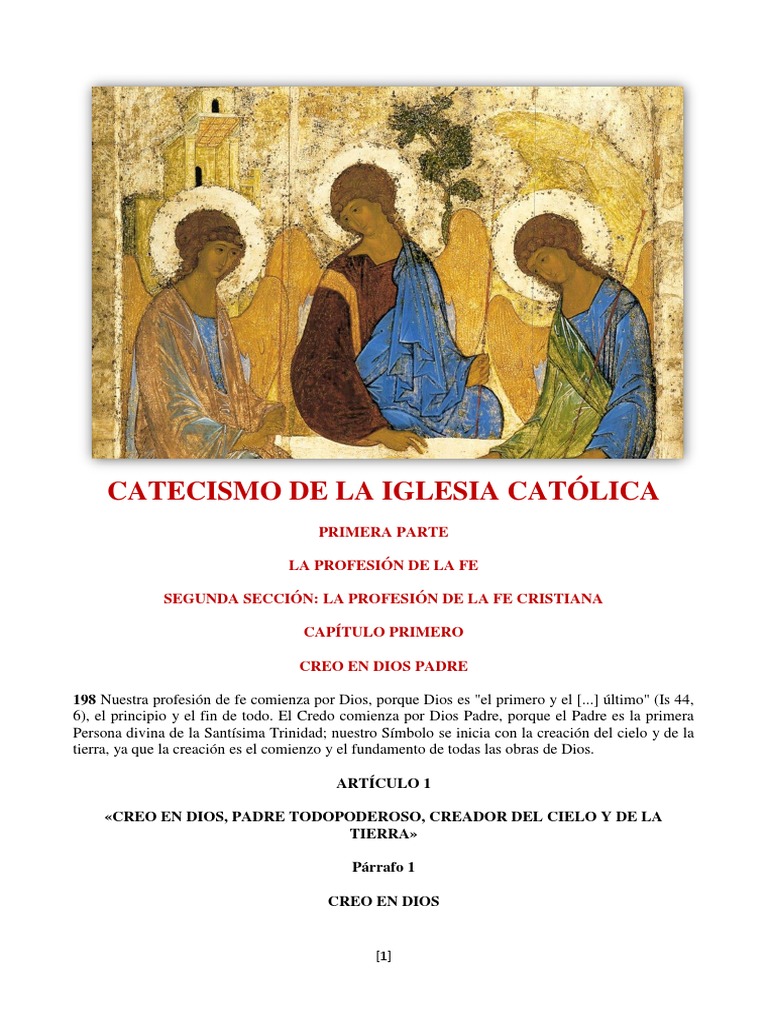 La Santísima Trinidad en el Catecismo | PDF | Trinidad | espíritu Santo