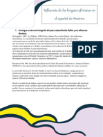 Influencias de Las Lenguas Africanas en El Español de America