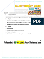 1° GRADO PLAN MENSUAL DE TUTORIA JULIO