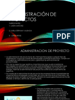 Diapositiva de Administracion de Proyectos