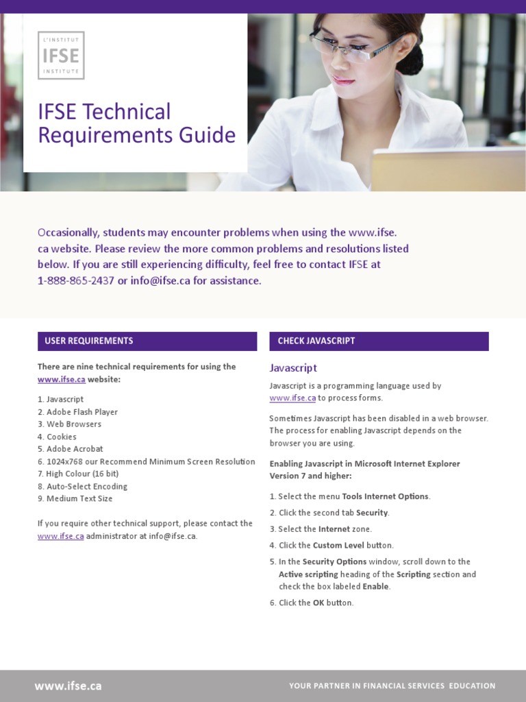 IFSE Technical Requirements | PDF | Internet Explorer | Http Cookie