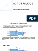 Ecuación de Continuidad de Los Fluidos