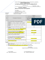 Diba Form Check List Verifikasi Berkas Administrasi Baru