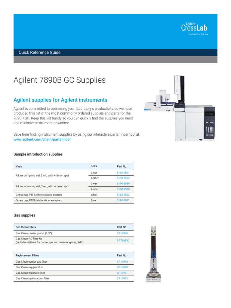 7890B Catalogue | PDF | Materials | Physical Sciences