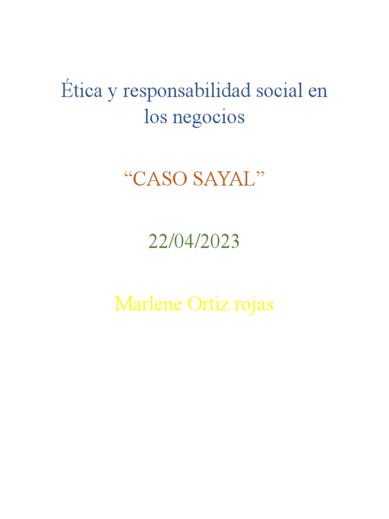 Caso Sayal | PDF