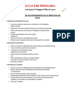 Plan de Trabajo de La Directiva de Aula Del Vii Ciclo Eib Primaria