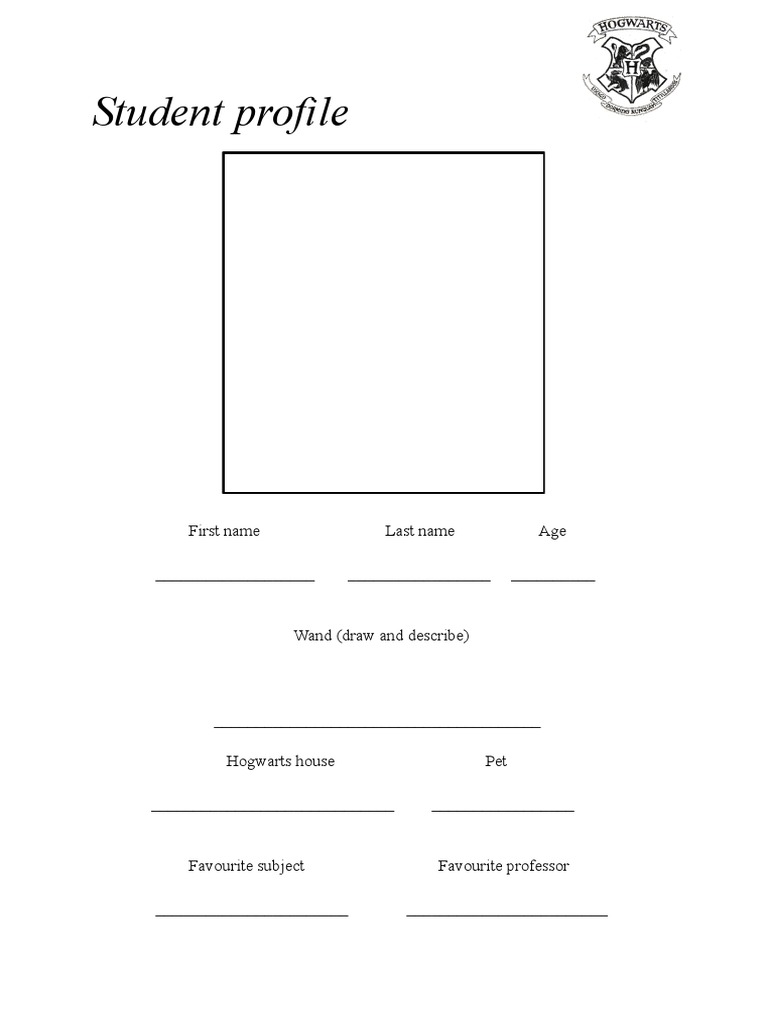 Hogwarts Student Profile PDF