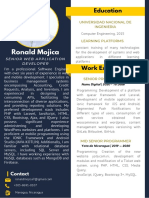 Dark Blue & Yellow Professional History Creative Resume