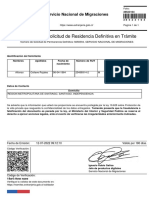 Extranjeria Ampliacion de Certificado de Residencia Definitiva en Tramite 25821346