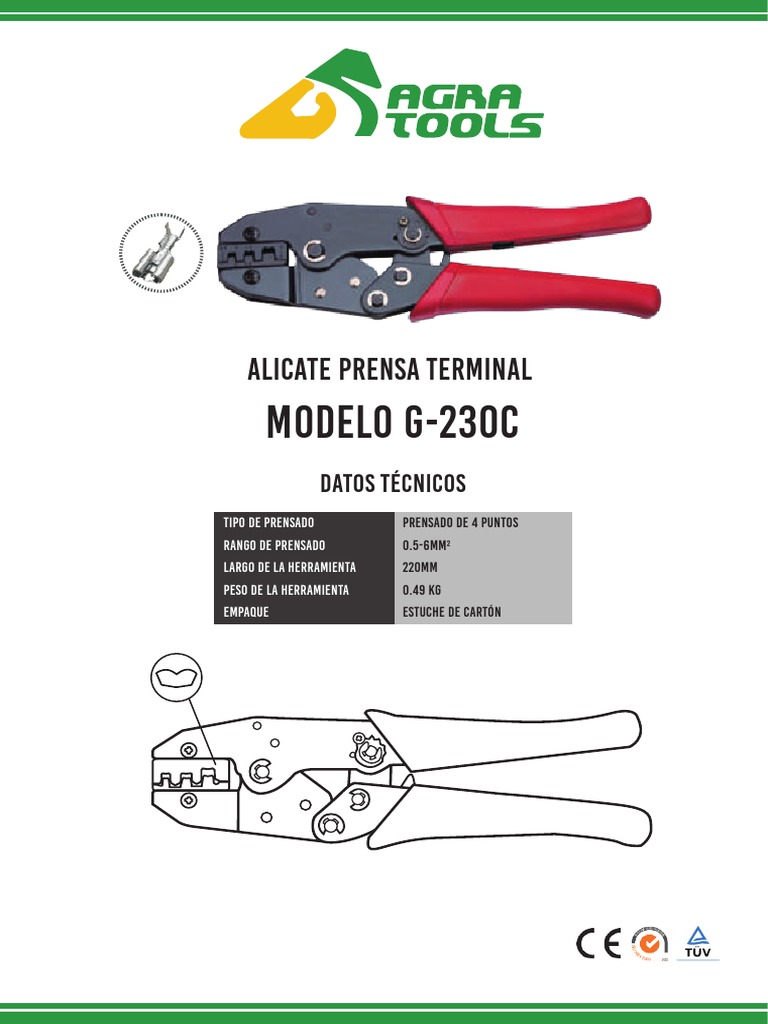 Ficha Tecnica Agra Tools G-230C | PDF