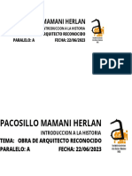 Pacosillo Mamani Herlan Tema Obra de Arquitecto Reconocido Paralelo A Fecha 22062023