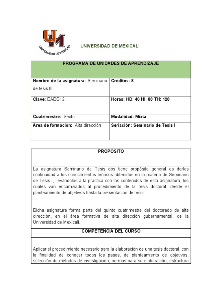 Seminario De Tesis Ii Pdf Evaluación Metodología