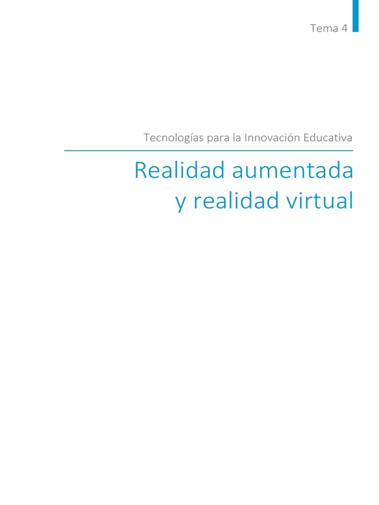 Uso de la Realidad Aumentada en Educación | PDF | Realidad aumentada ...