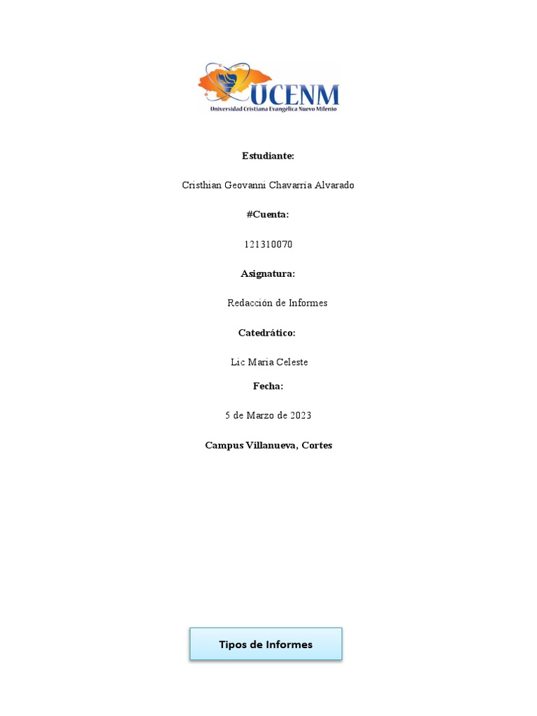 Tipos de Informes Académicos | PDF