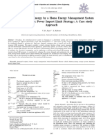 Optimized Cost of Energy by A Home Energy Management System Employing Dynamic Power Import Limit Strategy: A Case Study Approach