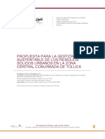 Propuesta para La Gestión Sustentable de Los Residuos Sólidos Urbanos en La Zona Central Conurbada de Toluca