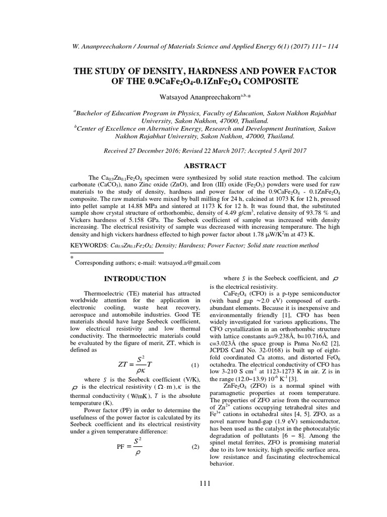 Online817020032 Lattice Parameter PDF Zinc Oxide Electrical Resistivity And Conductivity