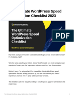 The Ultimate WordPress Speed Optimization Checklist 2023