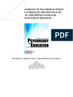 Research Capability of Teachers in Public Secondary Schools in The Province of Masbate, Philippines: Basis For Enhancement Program