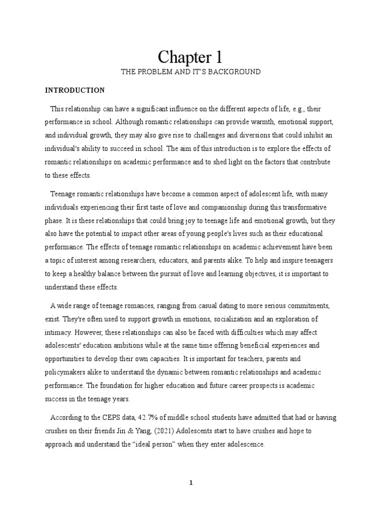 Effects of Teenage Romance on Academics | PDF | Adolescence | Romance ...