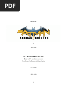 Batman Arkham Knights Fan Script by Jarol Tilap De8da3a